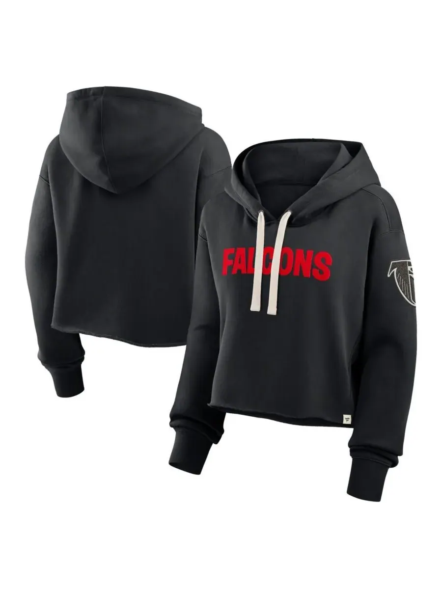 Fanatics Женская черная укороченная толстовка Atlanta Falcons Oversized Hometown Heritage — изображение 1 из 3, черный