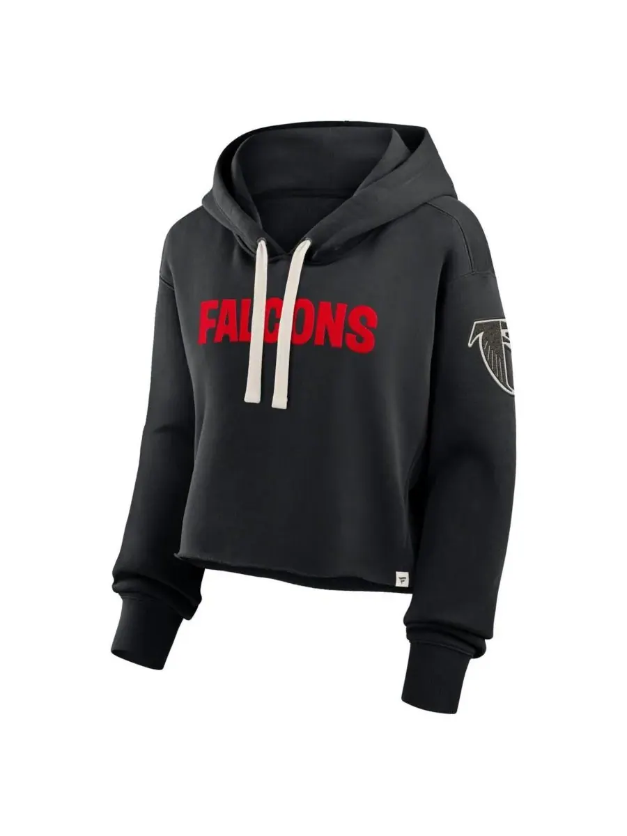 Fanatics Женская черная укороченная толстовка Atlanta Falcons Oversized Hometown Heritage — изображение 2 из 3, черный