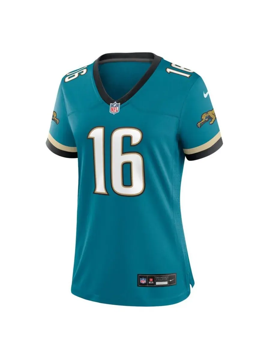 Nike Женская винтажная игровая майка Тревора Лоуренса цвета бирюзы, Jacksonville Jaguars Prowler — изображение 3 из 3