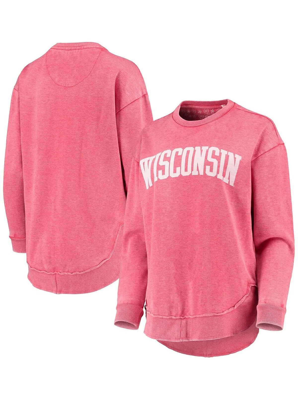 Женский свитшот-пуловер в винтажном стиле Red Wisconsin Badgers Pressbox — изображение 1 из 3, красный