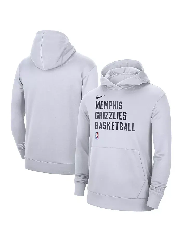 Мужская и женская белая толстовка с капюшоном Memphis Grizzlies 2023/24 Performance Spotlight