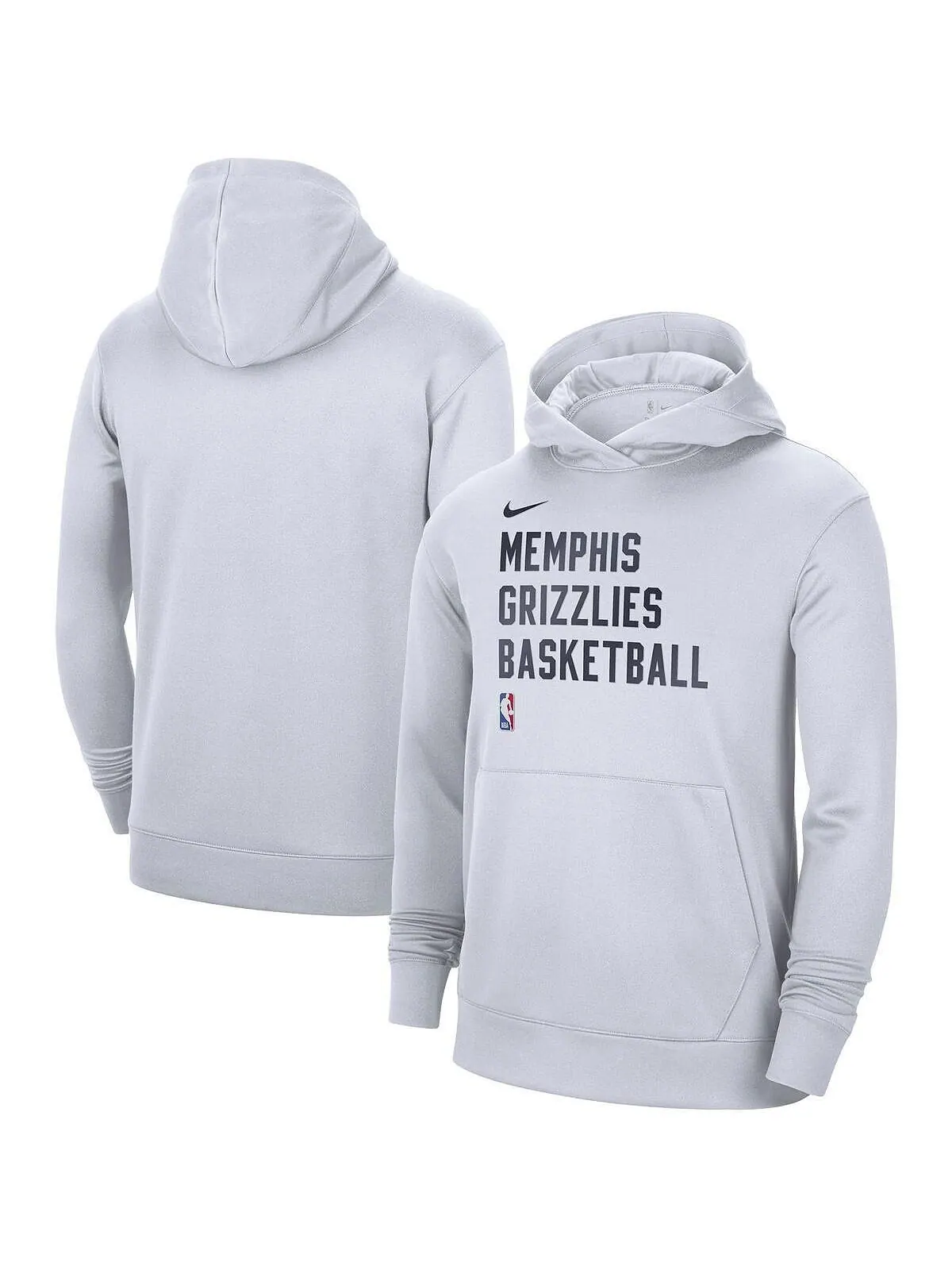 Мужская и женская белая футболка Memphis Grizzlies 2023/24 Performance Spotlight с капюшоном для — изображение 1 из 3, белый