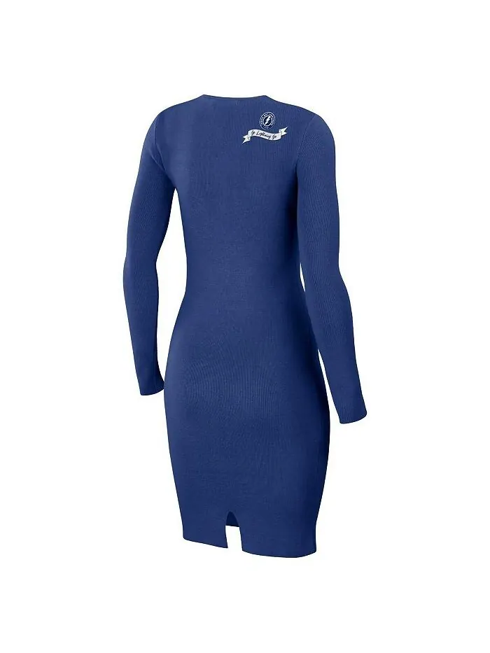 Женское синее платье со шнуровкой Tampa Bay Lightning WEAR by Erin Andrews — изображение 2 из 3, синий