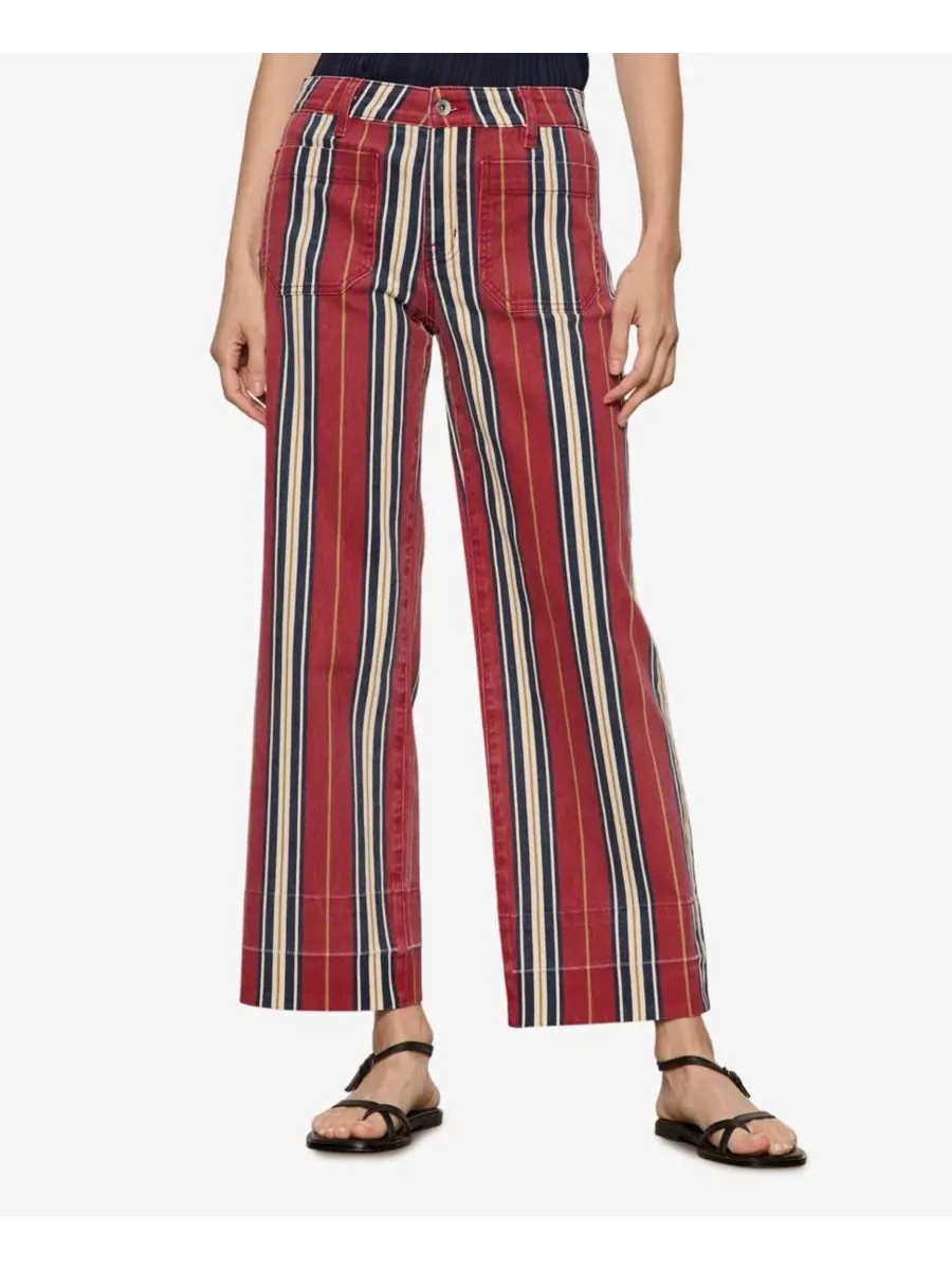 Джинсы с широкими штанинами Mariner Petite Sanctuary, Very Berry Stripe