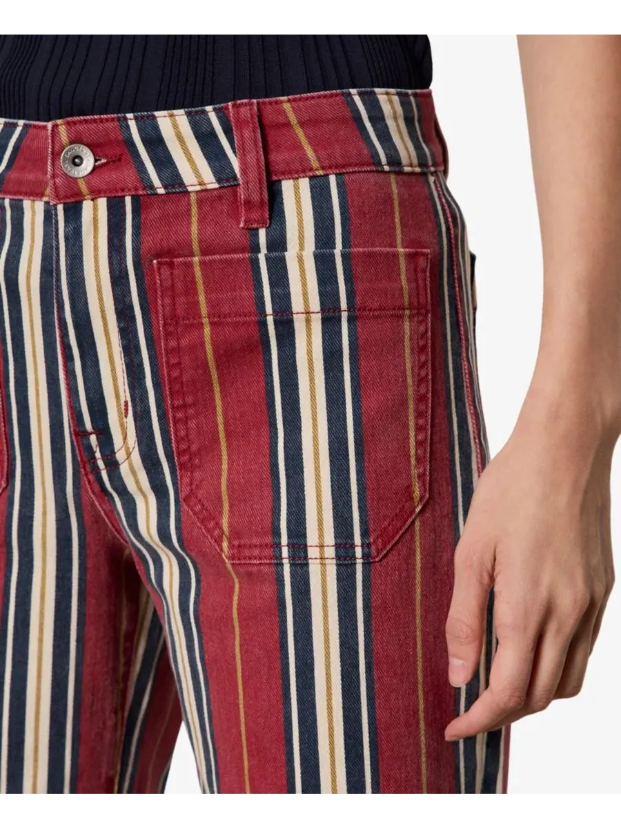Джинсы с широкими штанинами Mariner Petite Sanctuary, Very Berry Stripe — изображение 4 из 11