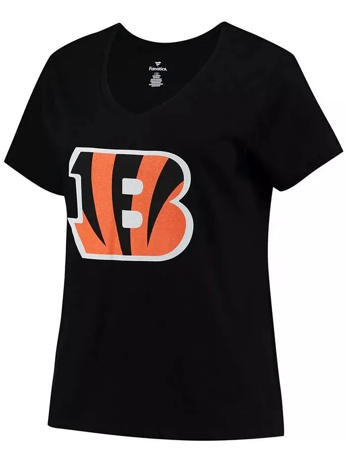 Женская футболка больших размеров Joe Burrow Black Cincinnati Bengals Fair Catch Name Number с — изображение 3 из 3