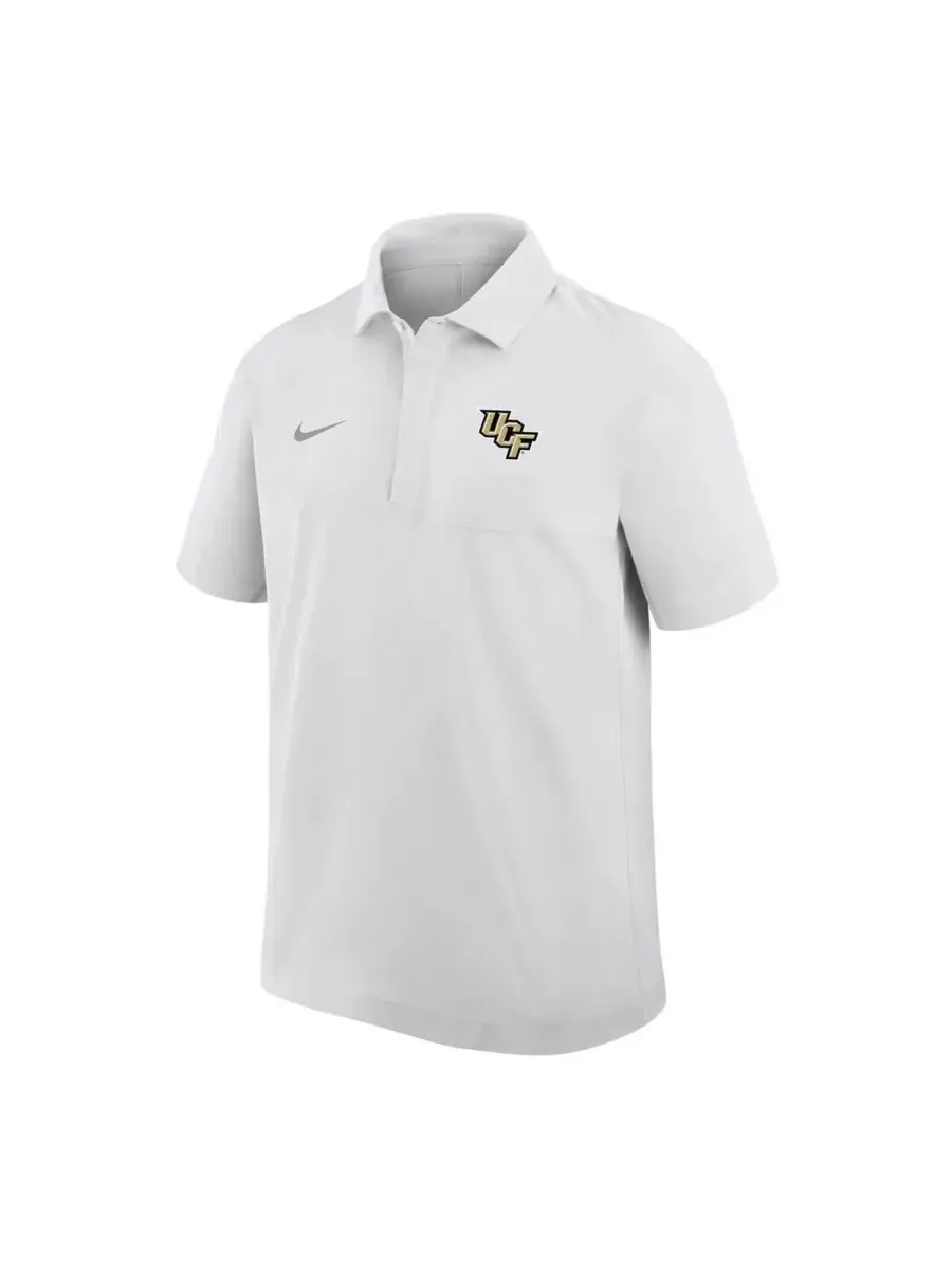 Nike Мужская белая поло-рубашка UCF Knights 2025 Sideline Dri-FIT — изображение 2 из 3, белый
