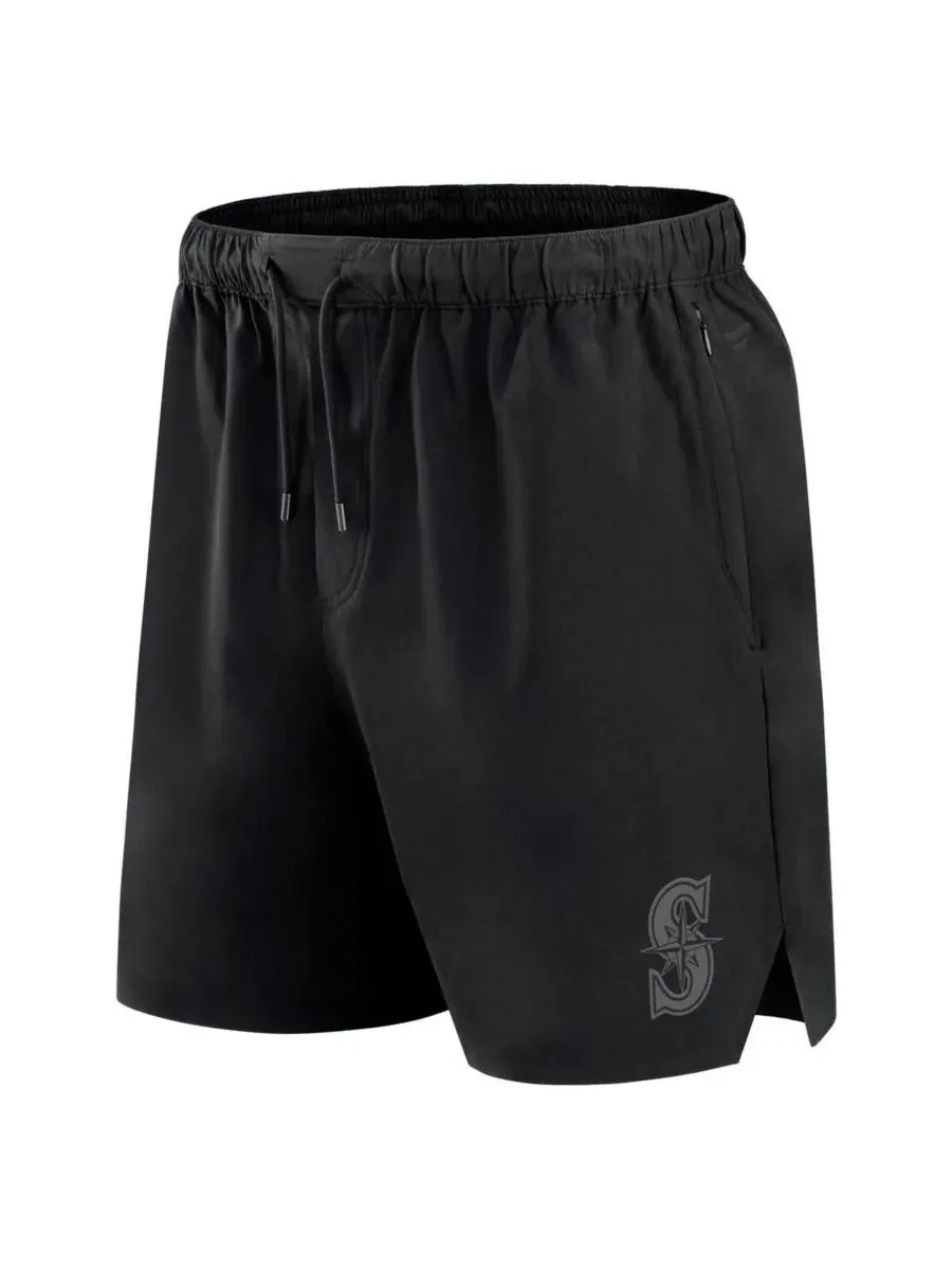Fanatics Мужские черные микрошорты Seattle Mariners Front Office Micro Tonal Shorts — изображение 2 из 3, черный