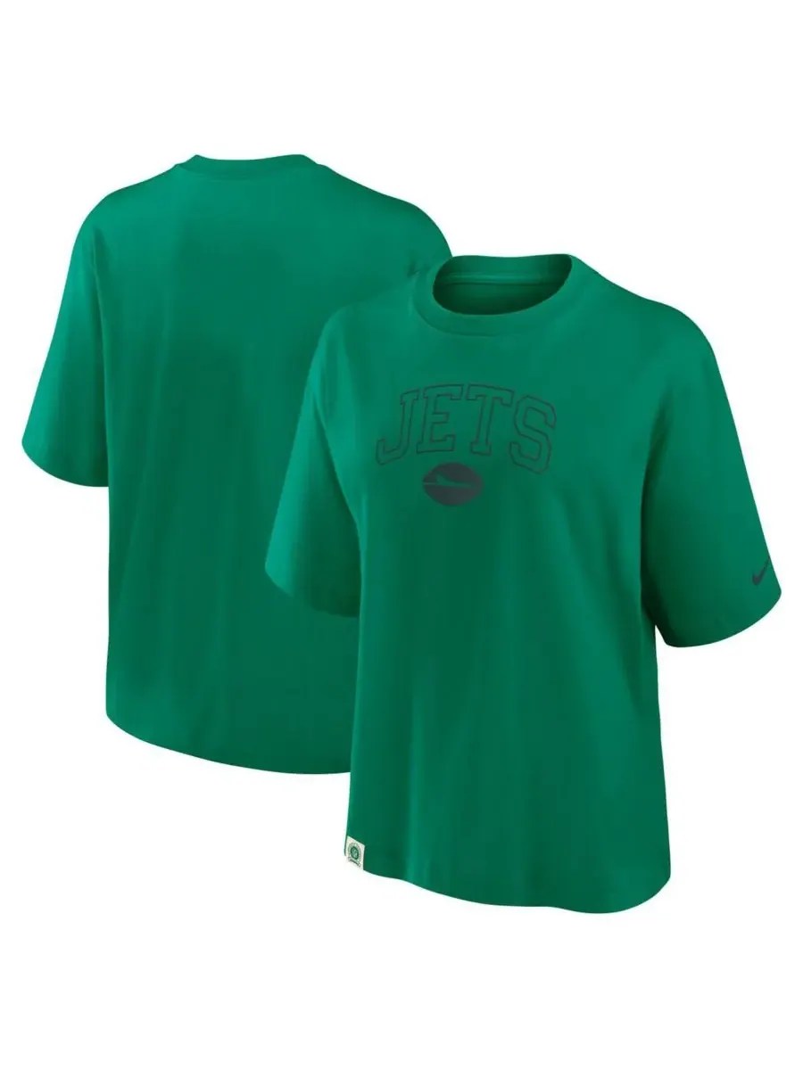 Nike Женская зеленая футболка свободного кроя с эмблемой команды New York Jets Glory Arch — изображение 1 из 3, зеленый