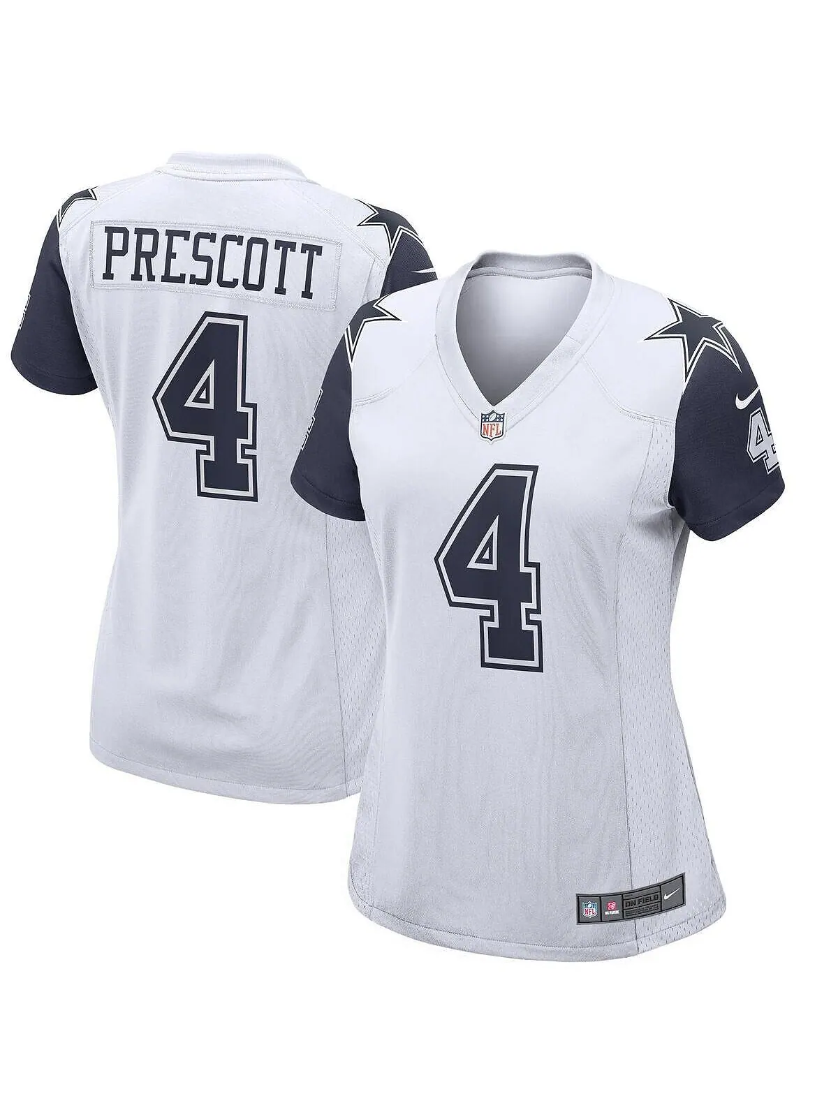 Женская футболка Dak Prescott White Dallas Cowboys Alternate Game Nike — изображение 1 из 3, белый