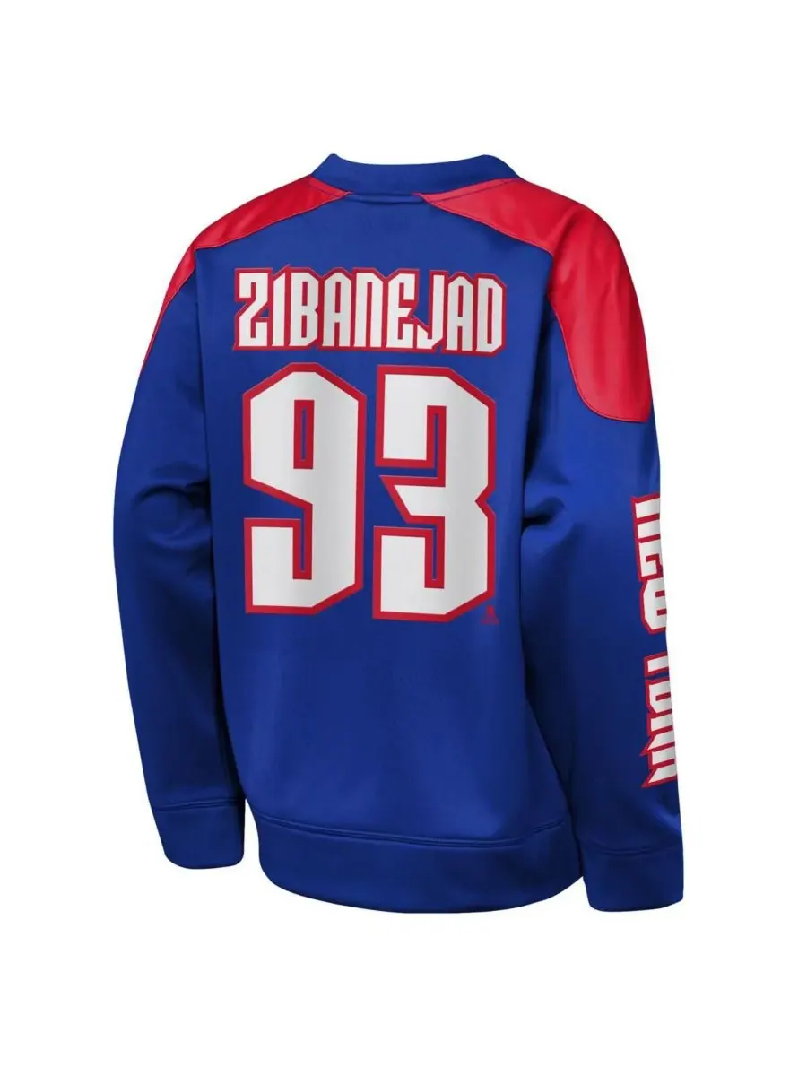 Outerstuff Толстовка с круглым вырезом "Big Boys and Girls" Mika Zibanejad Blue New York Rangers — изображение 3 из 3, синий