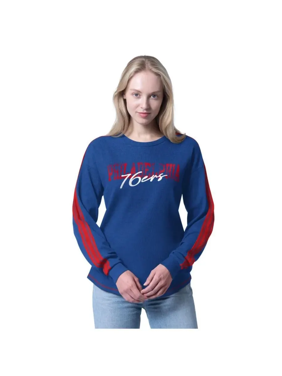 Женская футболка с длинным рукавом Royal Philadelphia 76ers Advantage Tri-Blend G-III 4Her by Carl — изображение 1 из 2