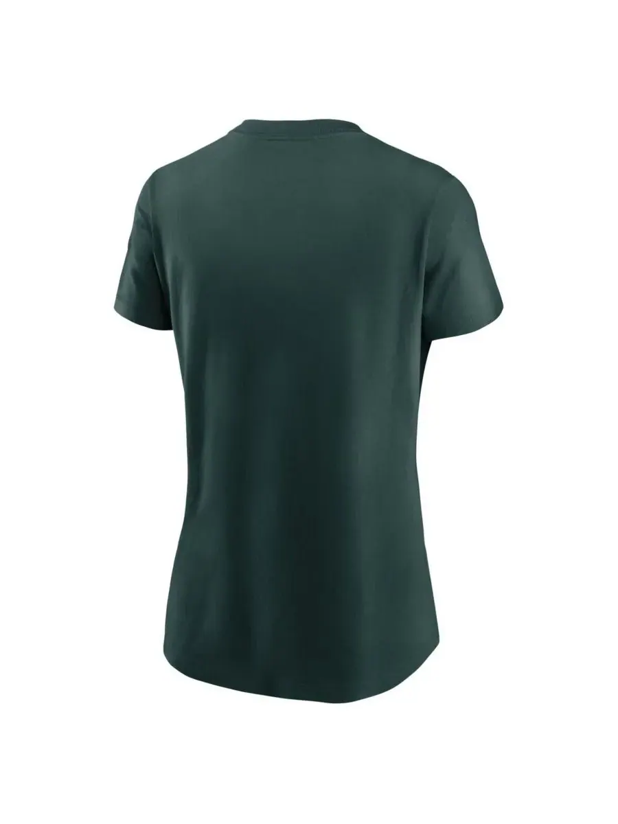 Nike Женская футболка Green Athletics Fuse Wordmark — изображение 2 из 3, зеленый