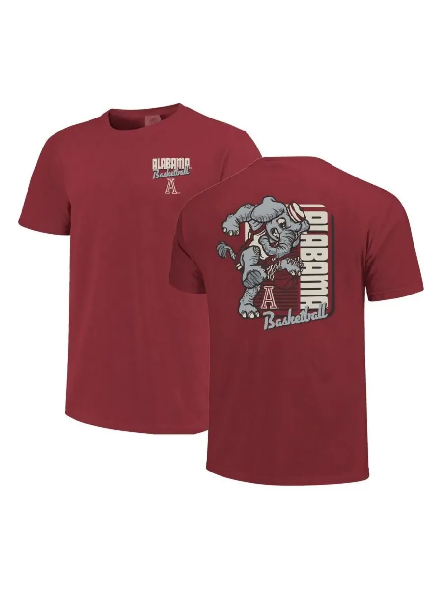 Image One Мужская футболка Crimson Alabama Crimson Tide Comfort Colors Mascot Dunk — изображение 1 из 3, красный