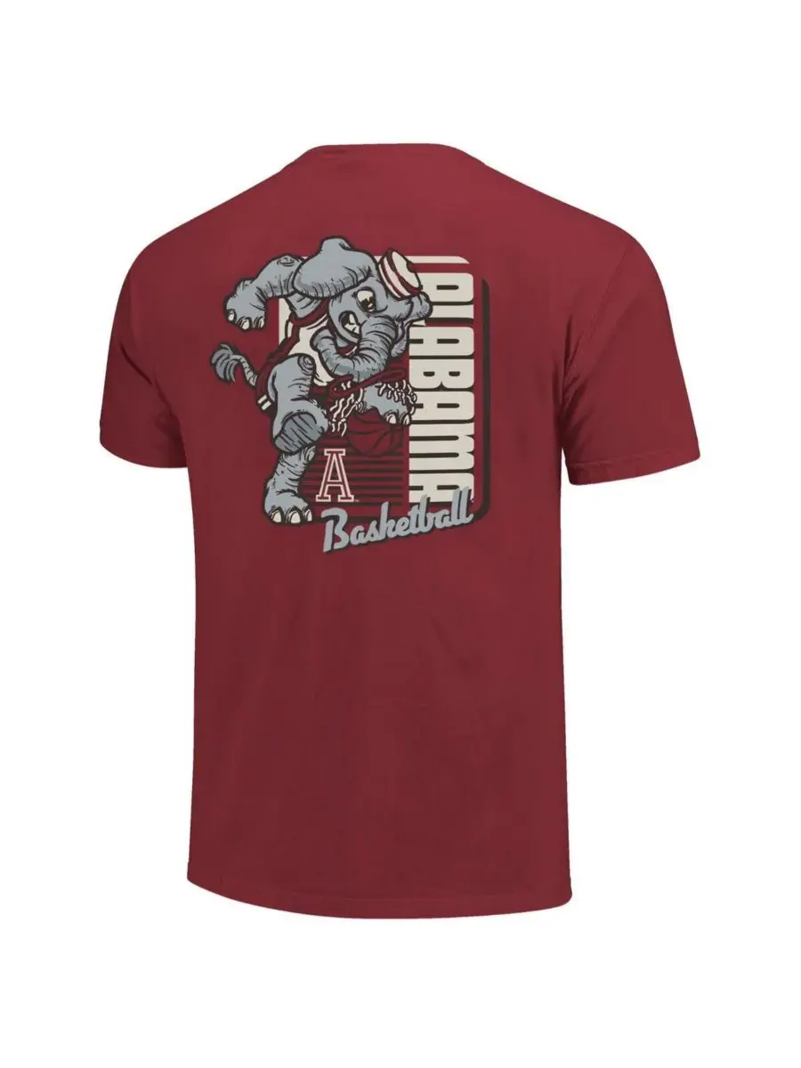 Image One Мужская футболка Crimson Alabama Crimson Tide Comfort Colors Mascot Dunk — изображение 3 из 3, красный