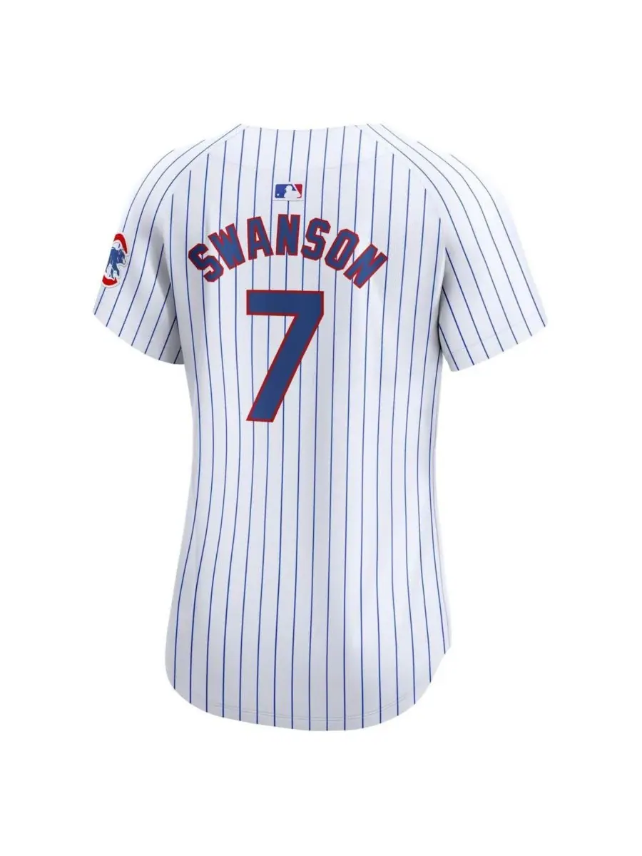 Nike Женская белая домашняя футболка Dansby Swanson Chicago Cubs, ограниченная серия — изображение 2 из 3, белый