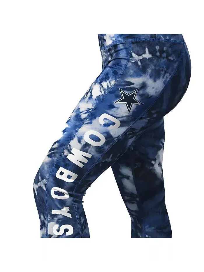 Женские леггинсы темно-синего цвета Dallas Cowboys Aubrey Tie-Dye MSX by Michael Strahan — изображение 2 из 4