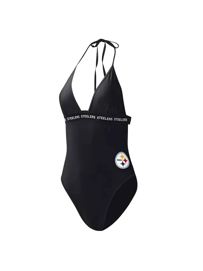 Женский черный слитный купальник Pittsburgh Steelers Full Count G-III 4Her by Carl Banks — изображение 2 из 3