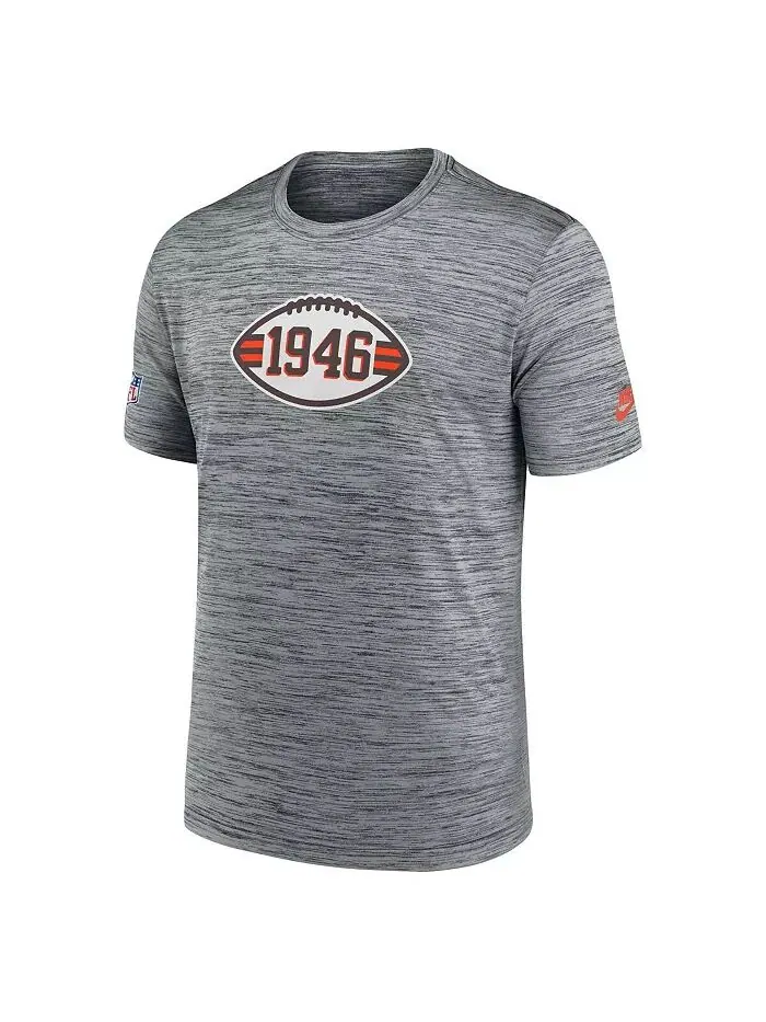 Мужская серая футболка Cleveland Browns Velocity Alternate Logo Performance Nike — изображение 3 из 3