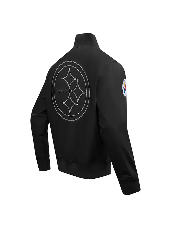 Мужская черная толстовка с полной застежкой-молнией Pittsburgh Steelers Paint The City Twill Pro — изображение 3 из 5