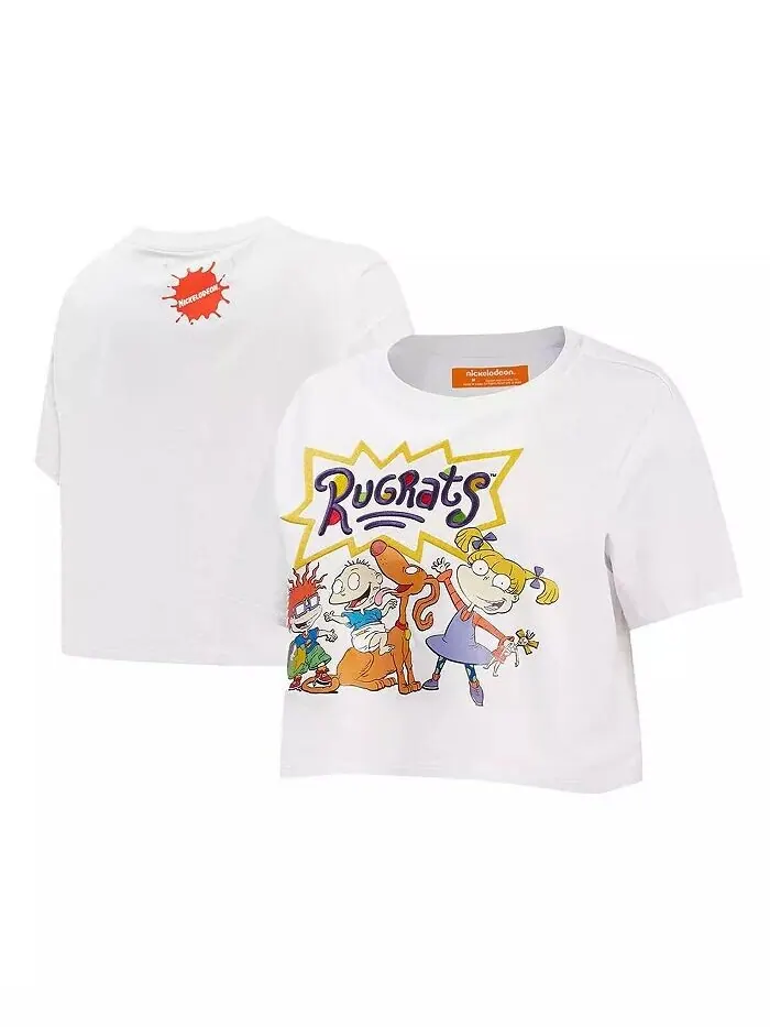 Женская белая укороченная футболка Rugrats Group Freeze Max — изображение 1 из 4