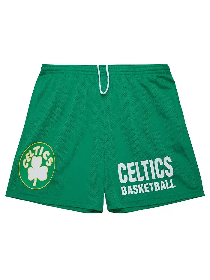 Мужские шорты Boston Celtics Hardwood Classics Gameday цвета Kelly Green из сетчатой ткани Mitchell — изображение 2 из 5