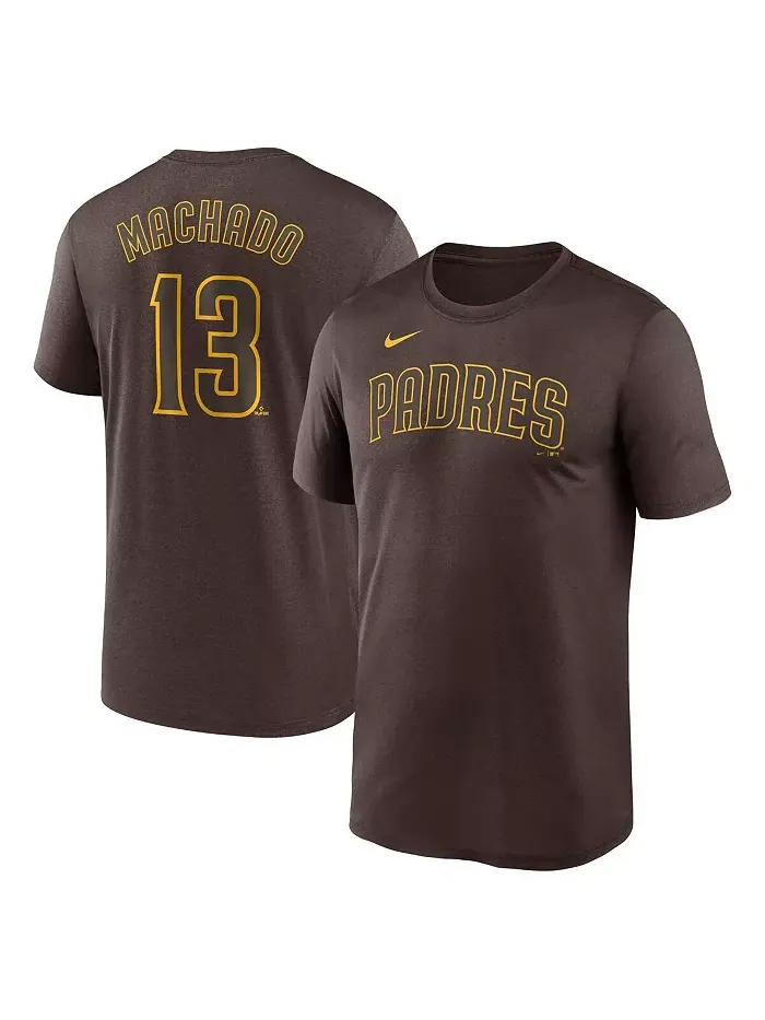 Мужская футболка Manny Machado коричневая San Diego Padres Legend с именем и номером для дома Nike — изображение 1 из 3