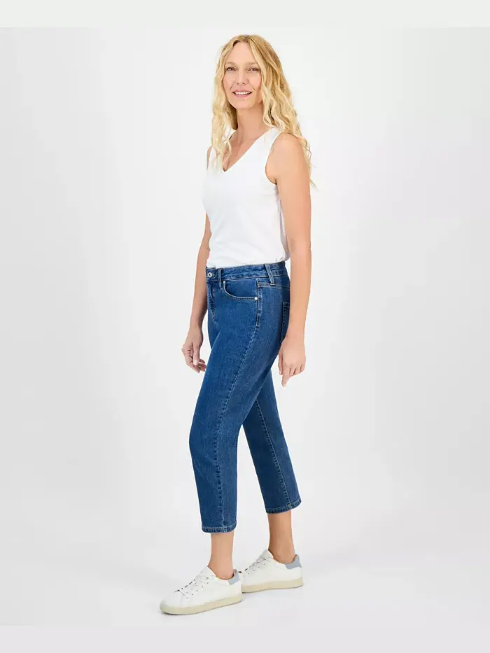 Узкие джинсы с заниженной посадкой Petite Mid Rise Ankle Style & Co — изображение 5 из 7