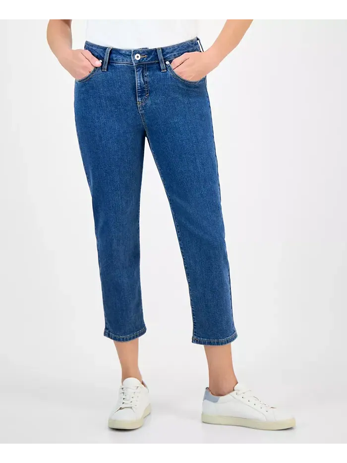 Узкие джинсы с заниженной посадкой Petite Mid Rise Ankle Style & Co — изображение 6 из 7
