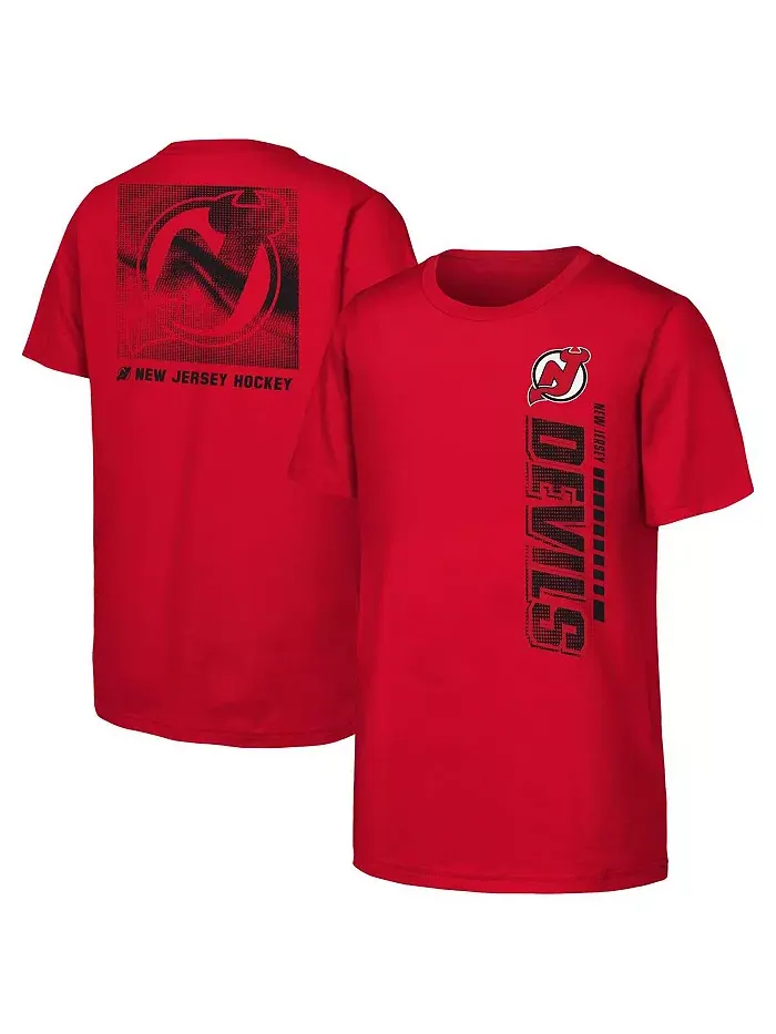 Футболка New Jersey Devils Atmosphere красная для подростков Outerstuff
