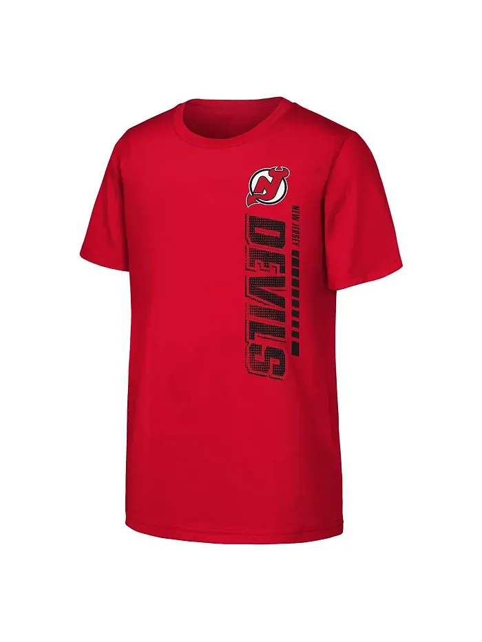 Футболка New Jersey Devils Atmosphere красная для подростков Outerstuff — изображение 2 из 3