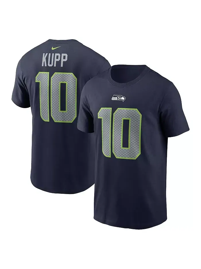 Мужская футболка Cooper Kupp College Navy с именем игрока и номером Seattle Seahawks Nike — изображение 1 из 3