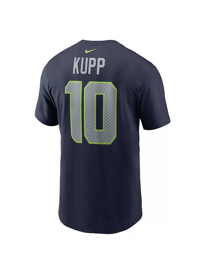 Мужская футболка Cooper Kupp College Navy с именем игрока и номером Seattle Seahawks Nike — изображение 3 из 3