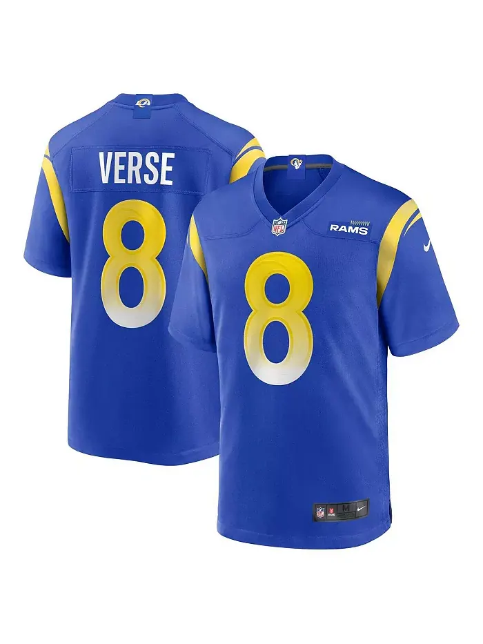 Мужская игровая футболка Jared Verse Royal Los Angeles Rams Player Game Jersey Nike — изображение 1 из 5
