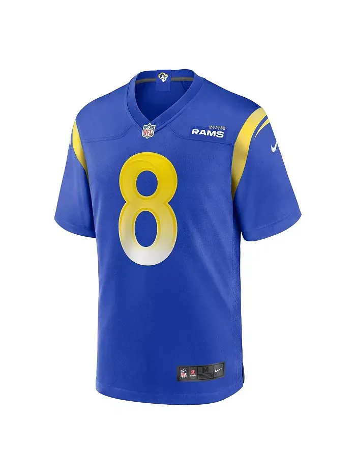 Мужская игровая футболка Jared Verse Royal Los Angeles Rams Player Game Jersey Nike — изображение 3 из 5