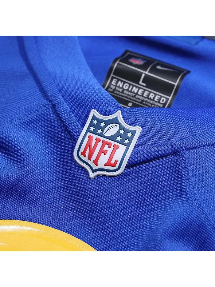 Мужская игровая футболка Jared Verse Royal Los Angeles Rams Player Game Jersey Nike — изображение 4 из 5