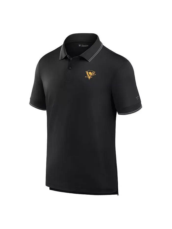 Мужская черная пике-поло Pittsburgh Penguins Front Office Fanatics — изображение 2 из 3