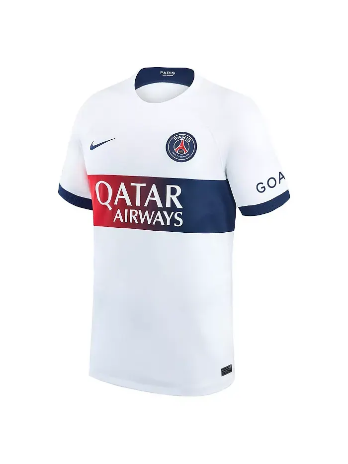 Мужская футболка Achraf Hakimi белая Paris Saint-Germain 2023/24 гостевая реплика игровой формы Nike — изображение 3 из 3