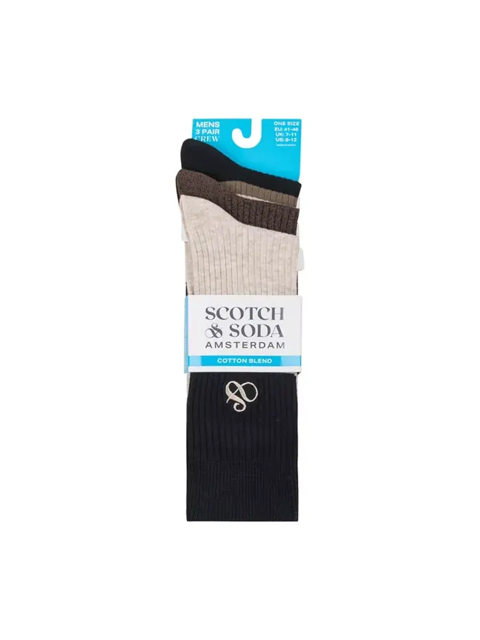 Мужские рифленые классические носки-гольфы, 3 пары Scotch & Soda — изображение 2 из 2