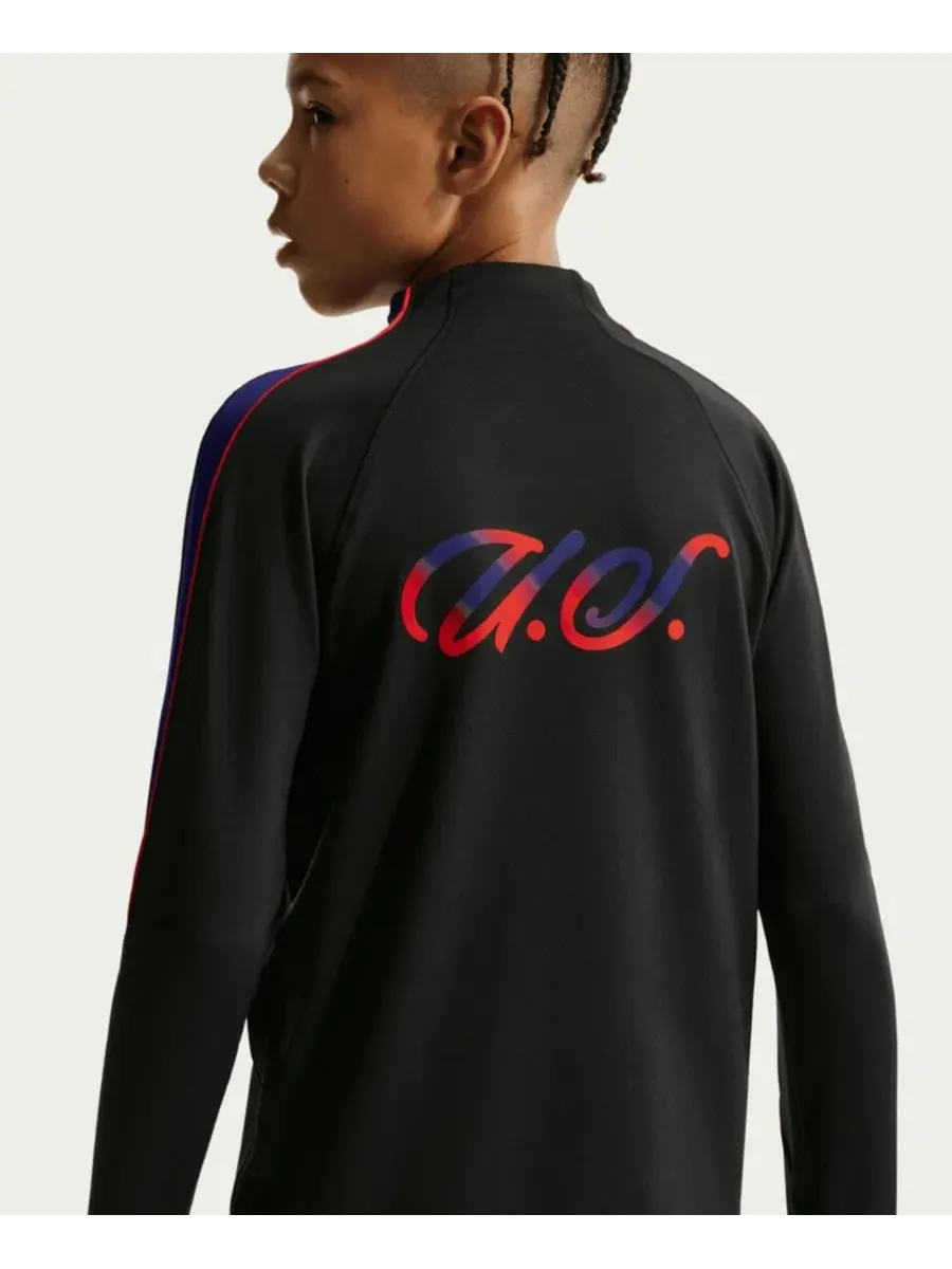 Лонгслив Nike USMNT 2026 Strike Dri-FIT с четверть-молнией, с длинным рукавом, с отверстиями для — изображение 2 из 4, черный
