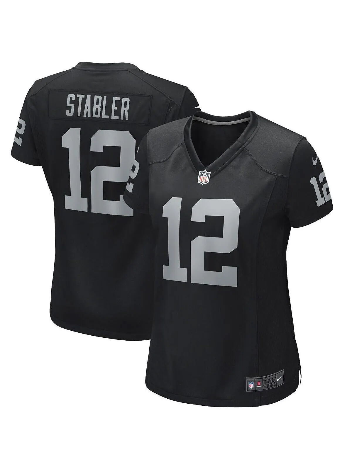 Женская футболка ken stabler black las vegas raiders game для пенсионеров Nike — изображение 1 из 3, черный