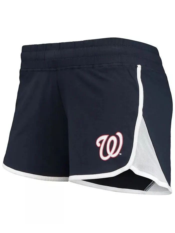 Женские темно-синие шорты из эластичной махровой ткани Washington Nationals New Era — изображение 2 из 3
