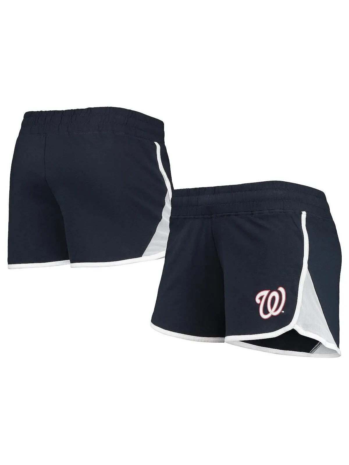 Женские эластичные шорты из френч терри темно-синего цвета Washington Nationals New Era