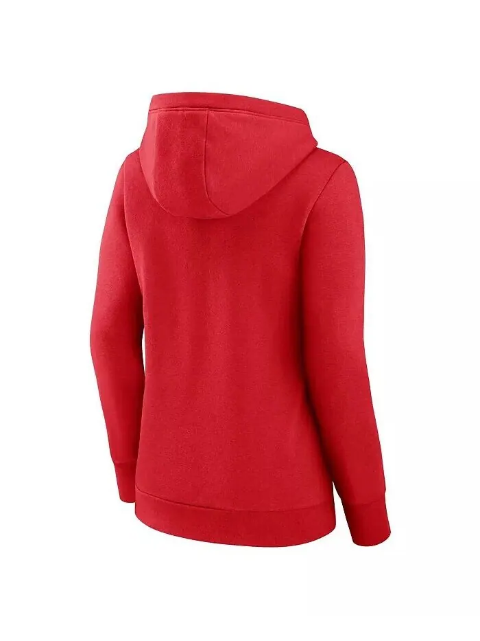 Женский красный пуловер с капюшоном St. Louis Cardinals Simplicity Crossover с v-образным вырезом — изображение 2 из 3