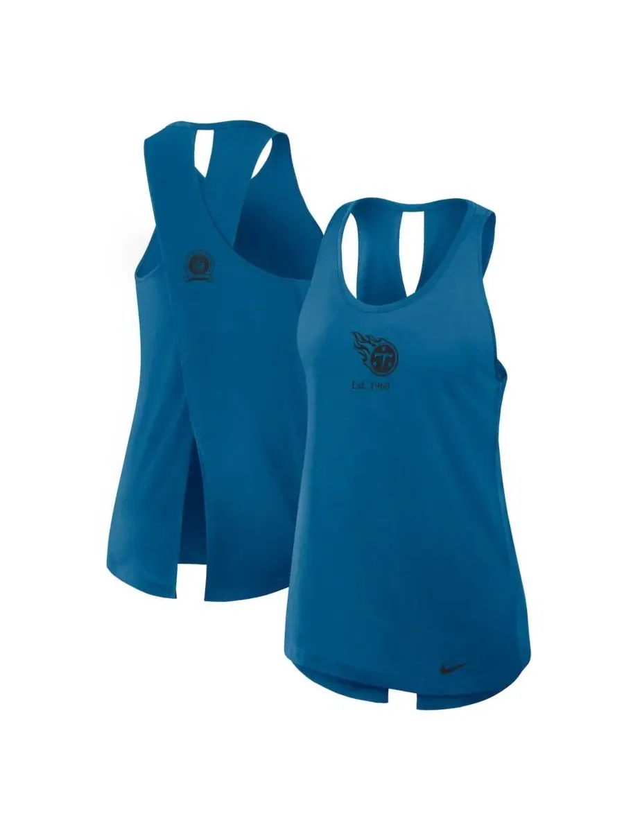 Nike Женская темно-синяя майка Tennessee Titans Glory Crisscross Performance Tank Top — изображение 1 из 5, темно-синий