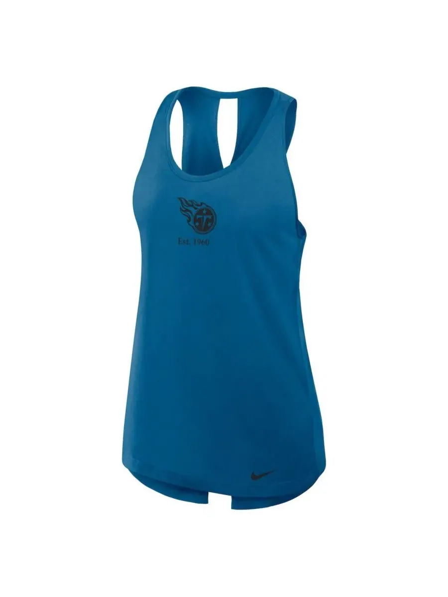 Nike Женская темно-синяя майка Tennessee Titans Glory Crisscross Performance Tank Top — изображение 2 из 5, темно-синий
