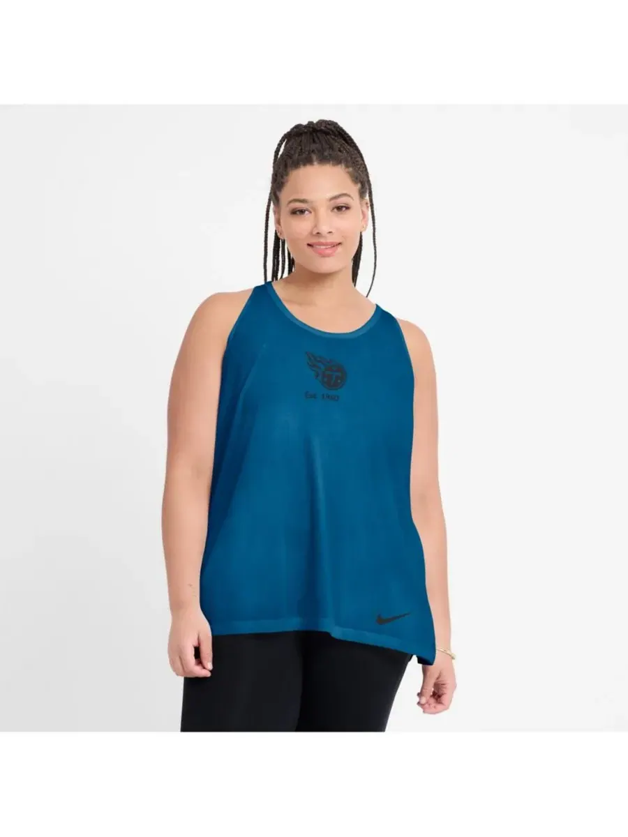 Nike Женская темно-синяя майка Tennessee Titans Glory Crisscross Performance Tank Top — изображение 5 из 5, темно-синий