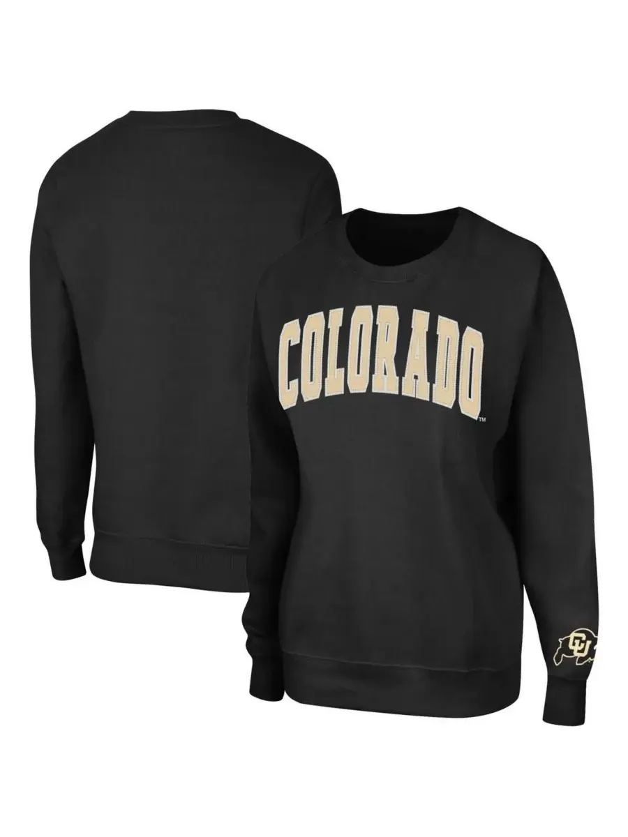 Colosseum Женская черная толстовка-пуловер Colorado Buffaloes Campanile — изображение 1 из 3, черный