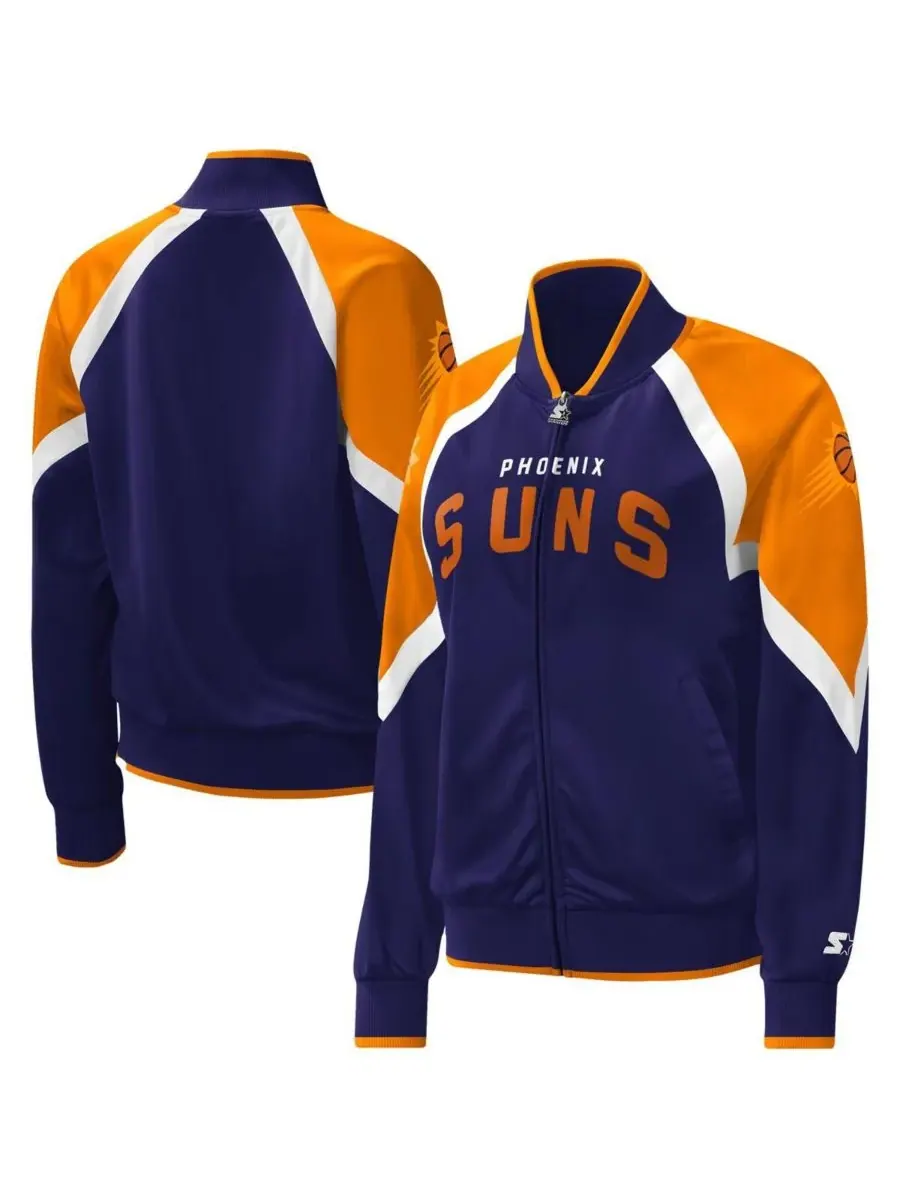 Starter Женская фиолетовая спортивная куртка Phoenix Suns Slam Dunk с рукавами реглан и полной — изображение 1 из 3