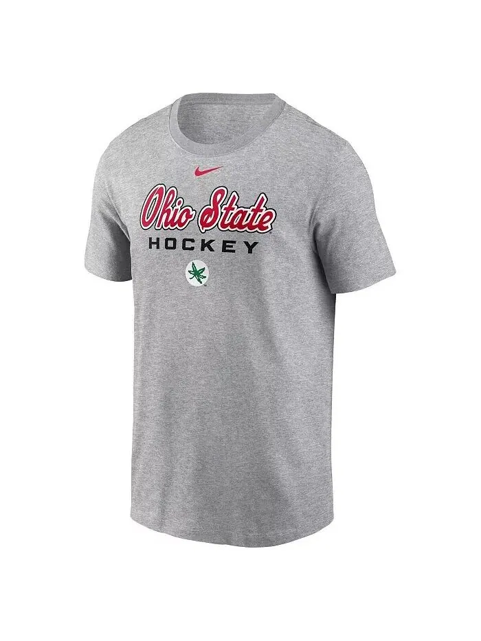Мужская серая хоккейная футболка Ohio State Buckeyes Nike — изображение 2 из 3